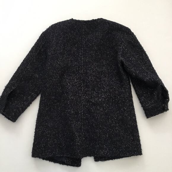 Rylee + Cru Navy No-Collar Wool/Poly Blend Coat - Picture 7 of 7